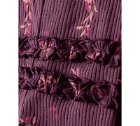 Carter's Baby Girls 3-Piece Floral Bodysuit, Long-Sleeve Bodysuit and Pants Set