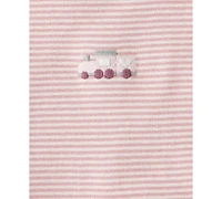 Carter's Baby Girls 3-Piece Train Print Bodysuit, Long-Sleeve Bodysuit and Pants Set