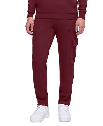Puma Men's Ess Regular-Fit Logo Embossed Fleece Cargo Pants
