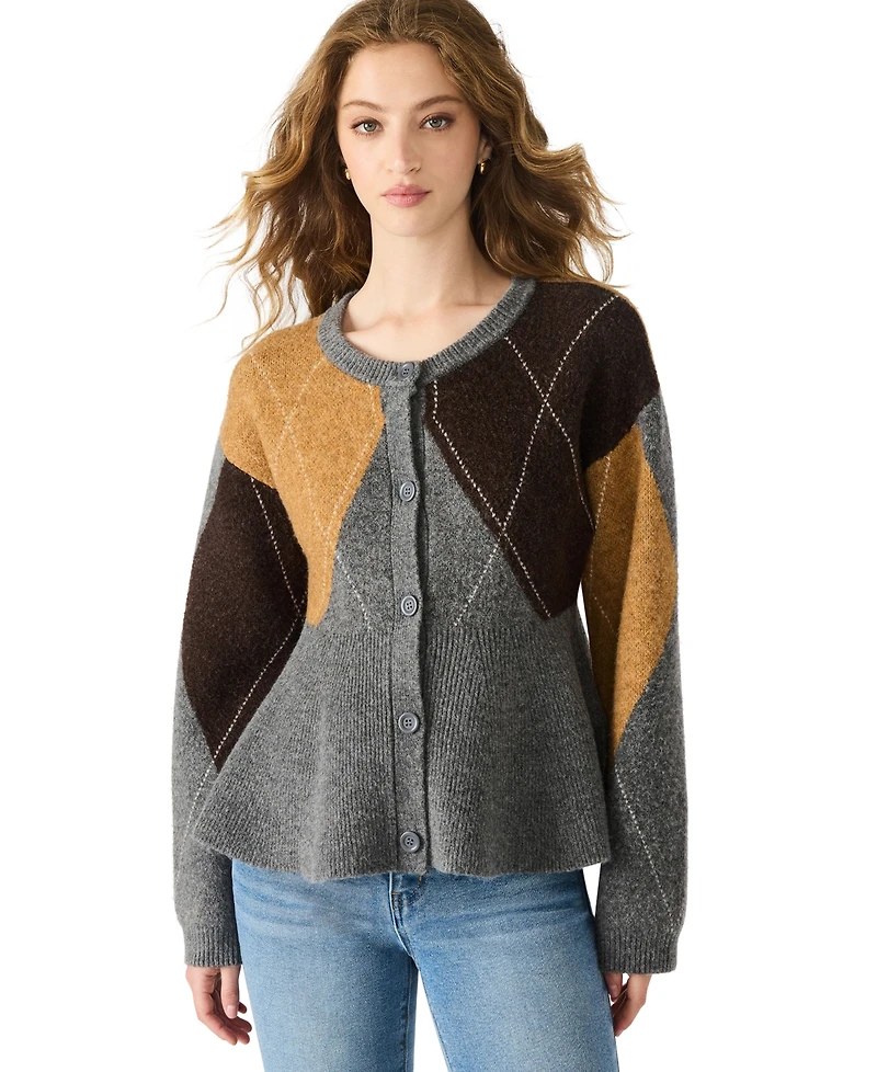 Steve Madden Women's Lillie Crewneck Cardigan Sweater