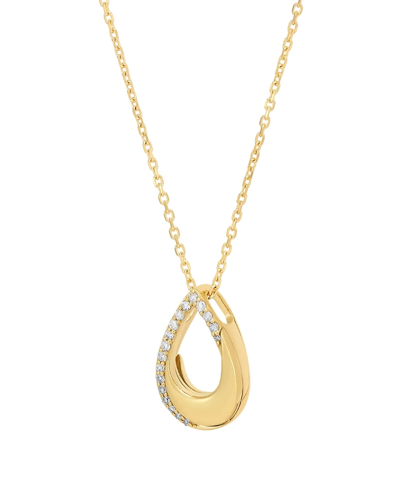 Macy's Diamond Pendant Necklace (1/10 ct. t.w.) in 10K Yellow Gold