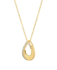 Macy's Diamond Pendant Necklace (1/10 ct. t.w.) in 10K Yellow Gold