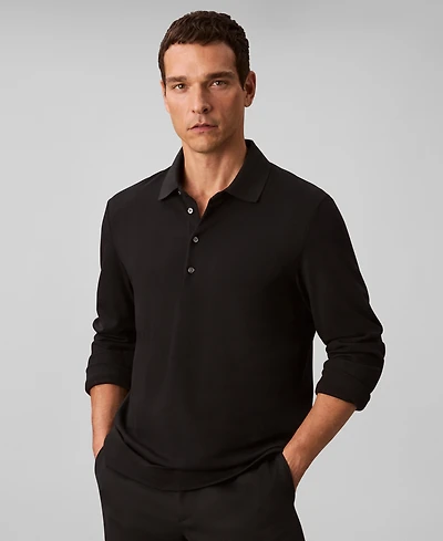Calvin Klein Men's Long-Sleeve Classic Fit Polo Shirt