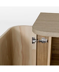 Homsee White Storage Cabinet with Metal Legs, Shelves And Drawers