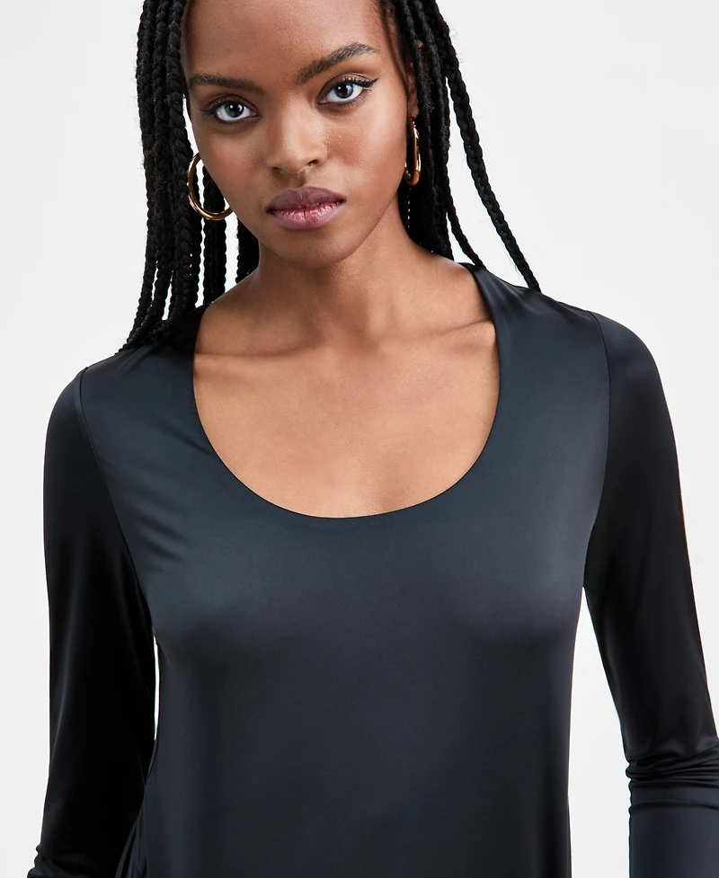 Bar Iii Women's Shine Scoop-Neck Top, Macy's Exclusive