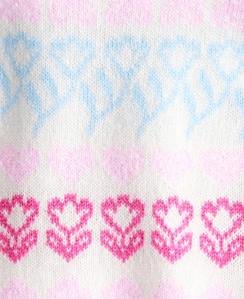 Carter's Girls Toddler 2T-5T Floral Fairisle Sweater