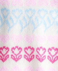 Carter's Girls Toddler 2T-5T Floral Fairisle Sweater