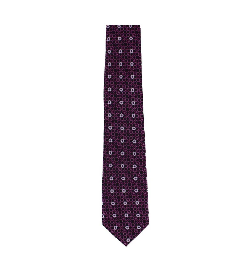 Trafalgar Men's Basil Bubble Floral Business Novelty Silk Necktie