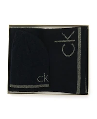 Calvin Klein Men's 2-Piece Fuzzy Scarf and Hat Set
