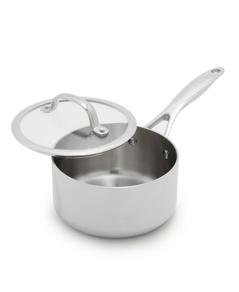 GreenPan Valencia Pro Stainless Steel Uncoated 1.6-Quart Saucepan with Lid