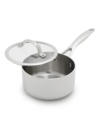 GreenPan Valencia Pro Stainless Steel Uncoated 1.6-Quart Saucepan with Lid
