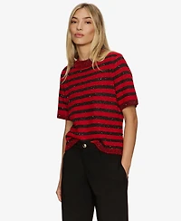 Sanctuary Women's Short-Sleeve Shine Sweater T-Shirt