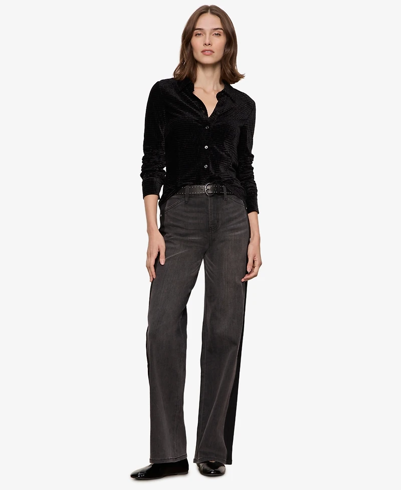 Sanctuary Women's Fitted Button Down Top