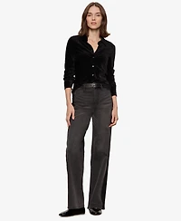 Sanctuary Women's Fitted Button Down Top