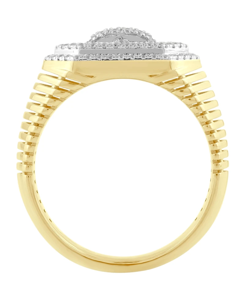 Macy's Diamond Ring (1/4 ct. t.w.) in 10K Yellow Gold with White Rhodium