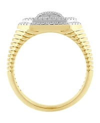 Macy's Diamond Ring (1/4 ct. t.w.) in 10K Yellow Gold with White Rhodium