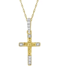 Macy's Diamond Pendant Necklace (1/20 ct. t.w.) in 10K Yellow Gold