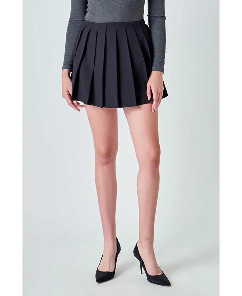 endless rose Women's Pleated Mini Skort