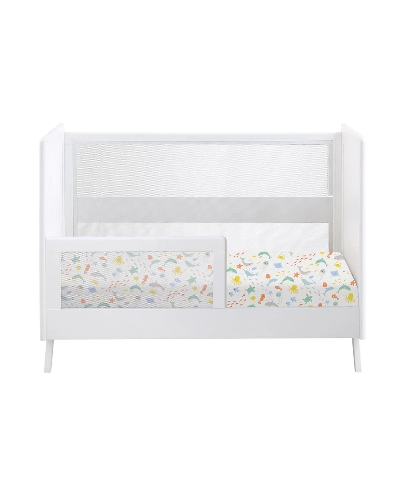 BreathableBaby Cotton Percale Fitted Sheet, For 52" x 28"/132 71 cm Crib & Toddler Bed Mattress (2-Pack)