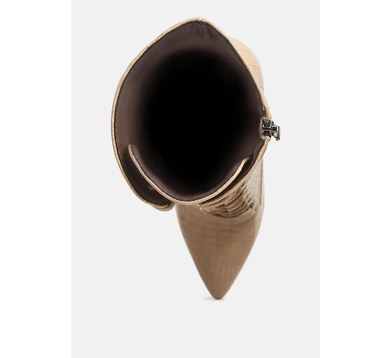 knocturn croc textured over the boots