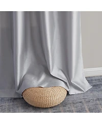 Hlc.me Jefferson Faux Silk Semi Sheer Light Filtering Microfiber Lined Grommet Lightweight Window Curtain Panels