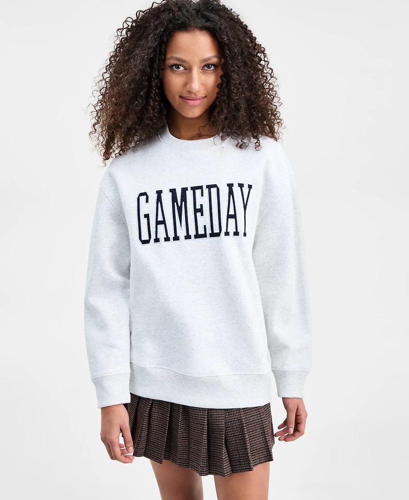 Bar Iii Women's Gameday Crewneck Sweatshirt, Macy's Exclusive