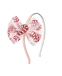 Sweet Wink Girls Candy Cane Confetti Christmas Bow Headband