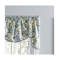 Ellis Hydrangea Classic Pattern Printed 3" Rod Pocket Window Tie Up Valance 60"x24" Blue