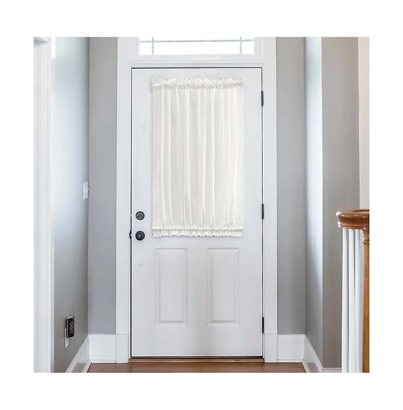 Ellis Stacey 1.5" Rod Pocket High Quality Fabric Solid Color Door Panel 41"x45" Ice Cream