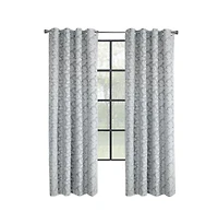 Thermaplus Patricia Blackout Providing Absolute Privacy Minimal Look to Any Room Grommet Curtain Panel 52" x 84" Silver