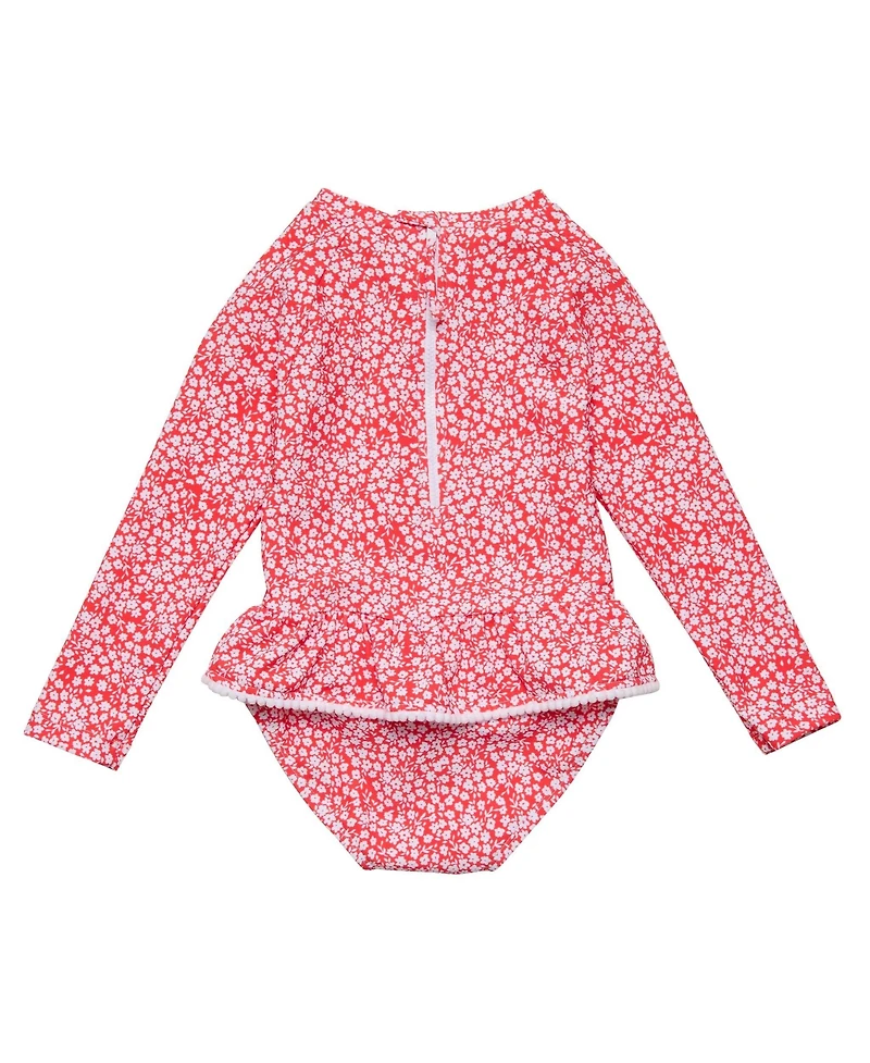Snapper Rock Little Girls Ditsy Bloom Skirt Surf Suit