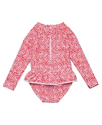 Snapper Rock Little Girls Ditsy Bloom Skirt Surf Suit
