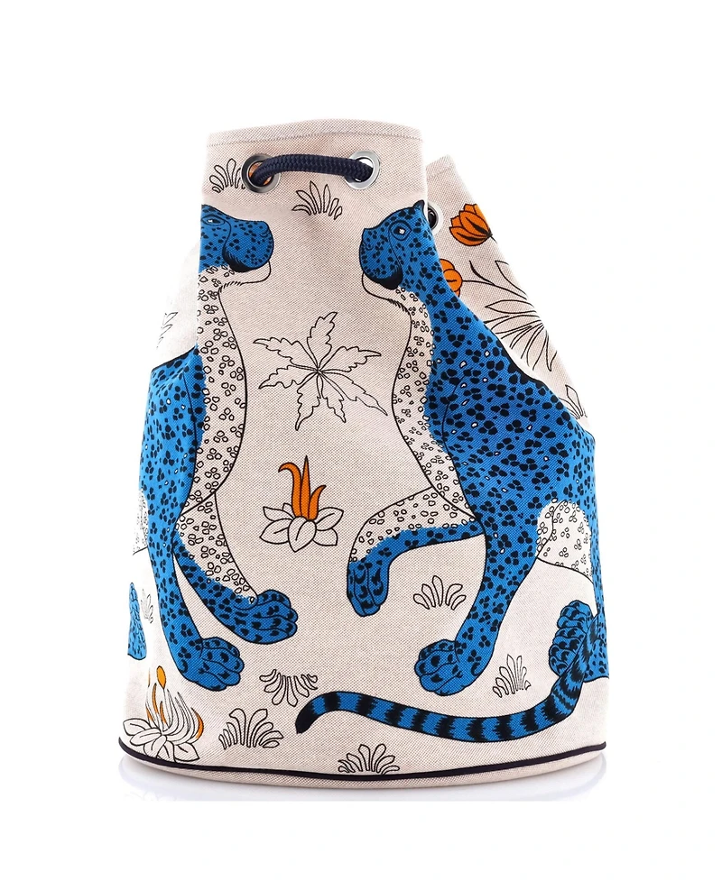Pre-Owned Hermes Sac Marin Rucksack Backpack Printed Toile