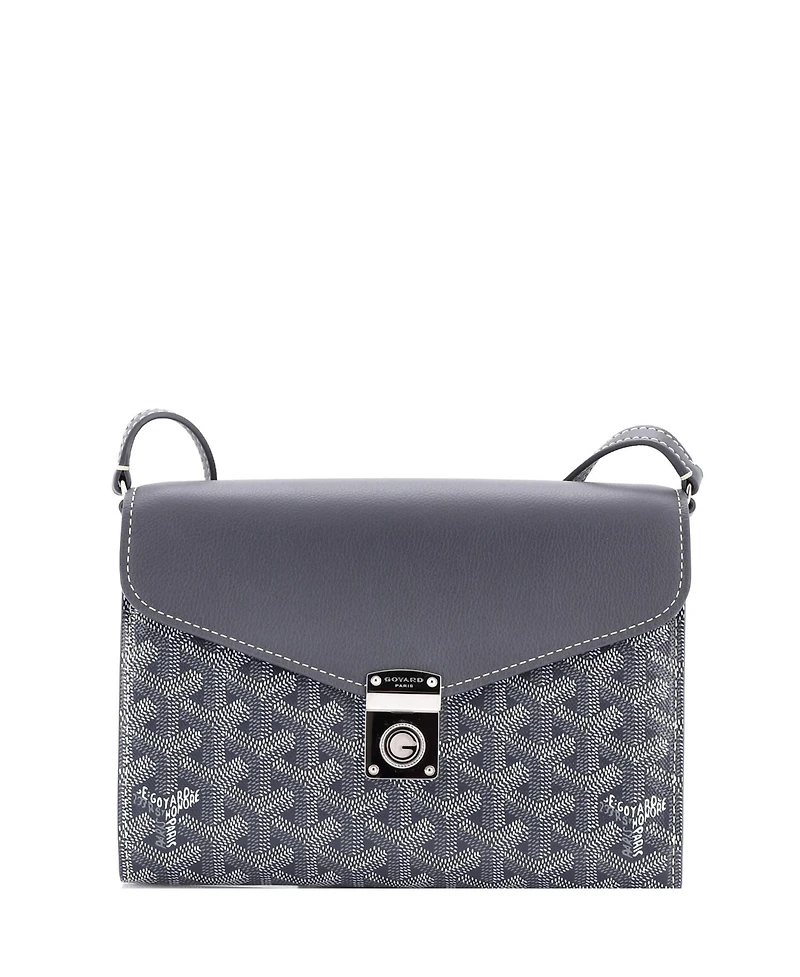 Pre-Owned Goyard Chypre Wallet on Strap Coated Canvas with Leather