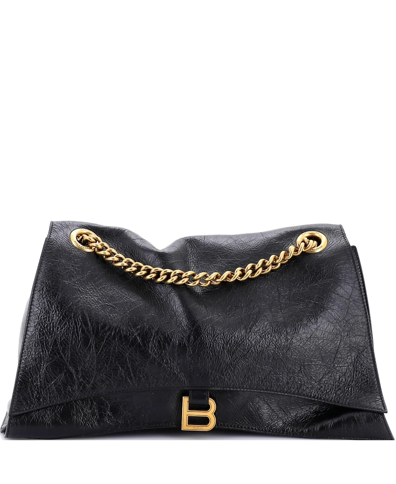 Pre-Owned Balenciaga Crush Chain Flap Bag Leather