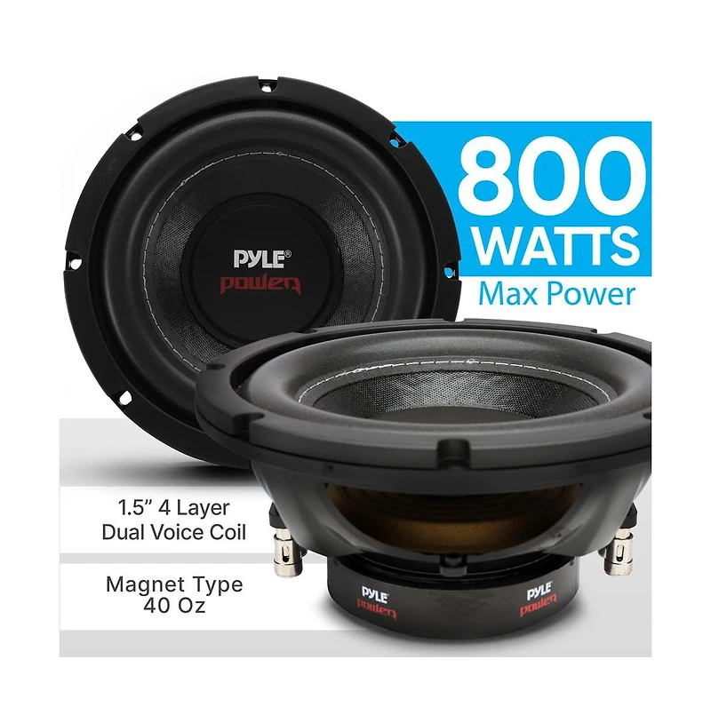 8'' 800 Watt Dual Voice Coil Subwoofer, 4 Ohm