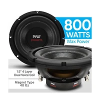 8'' 800 Watt Dual Voice Coil Subwoofer, 4 Ohm