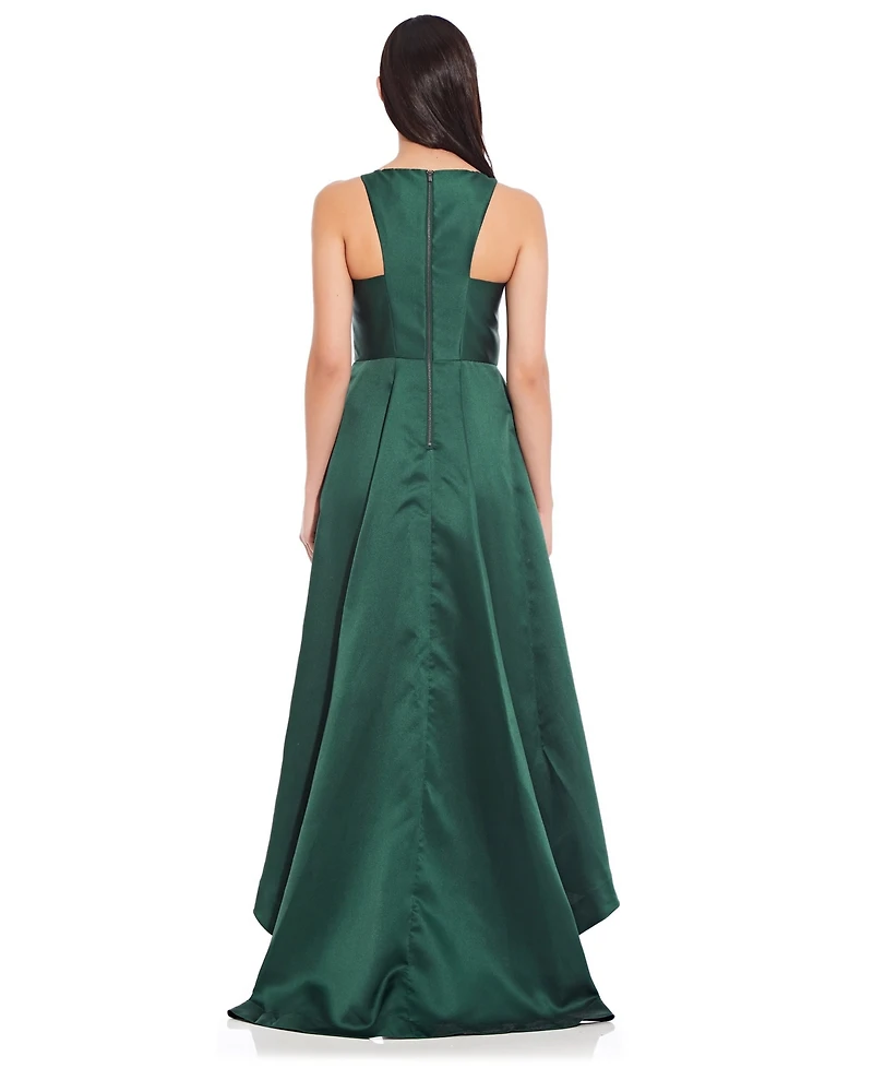 Adrianna Papell High-Low Mikado Gown