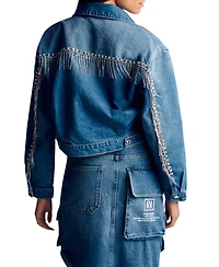 Nocturne Women's Asymmetric Jean Skirt