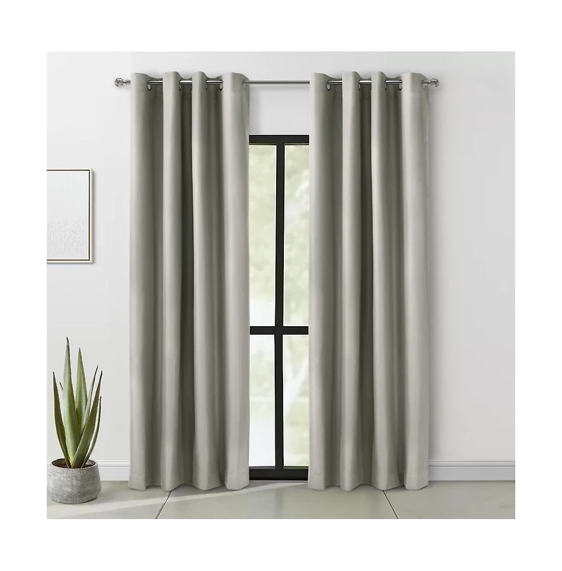 Thermaplus Alpine Blackout Premium Stylish and Functional Grommet Curtain Panel 52" x 95" Light Grey