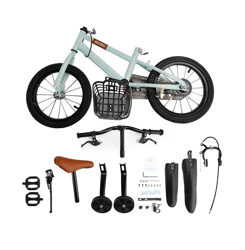 Artudatech 14 16 Inch Kids Toddlers Bicycle for Boys and Girls with Training Wheels Basket
