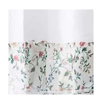 Ellis Country Floral Small Scale 1.5" Rod Pocket Floral Pattern with Ruffle Lace Edge Valance 52"x12"