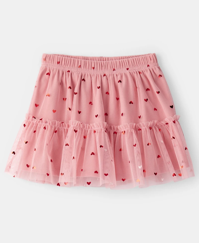 Carter's Girls Toddler 2T-5T Heart Tulle Skort