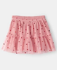 Carter's Girls Toddler 2T-5T Heart Tulle Skort
