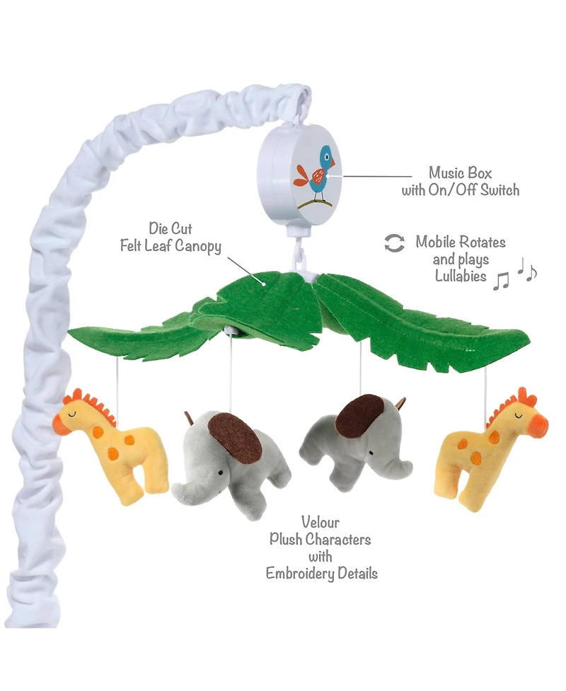 Bedtime Originals Lollipop Jungle Musical Baby Crib Mobile Soother Toy