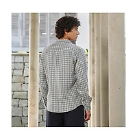 Campus Sutra Men's Icy Blue Bi-Check Shirt