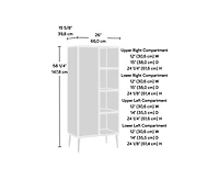 Casainc Storage Cabinet with Open Shelf