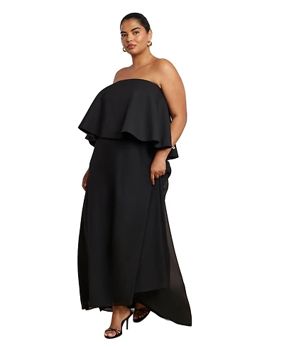 Eloquii Women's Peplum Bodice Gown