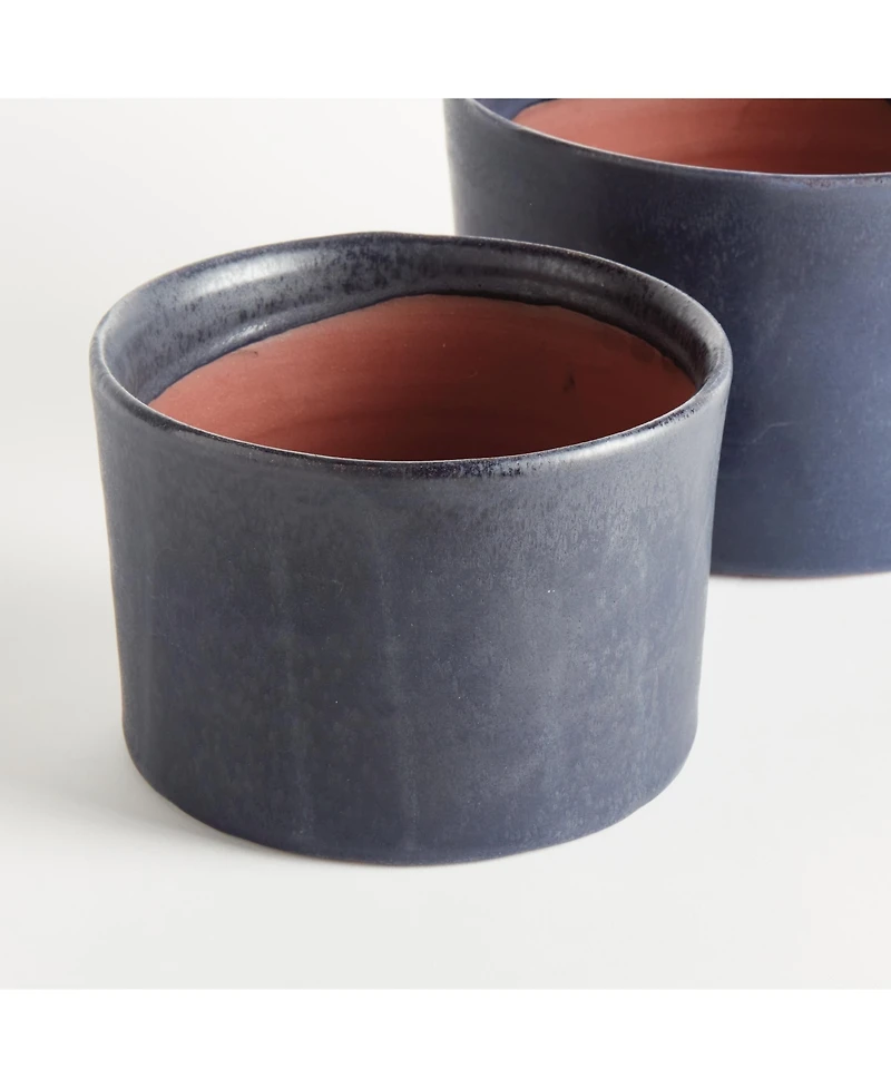 Navy Terracotta Planters Studio Cachepots