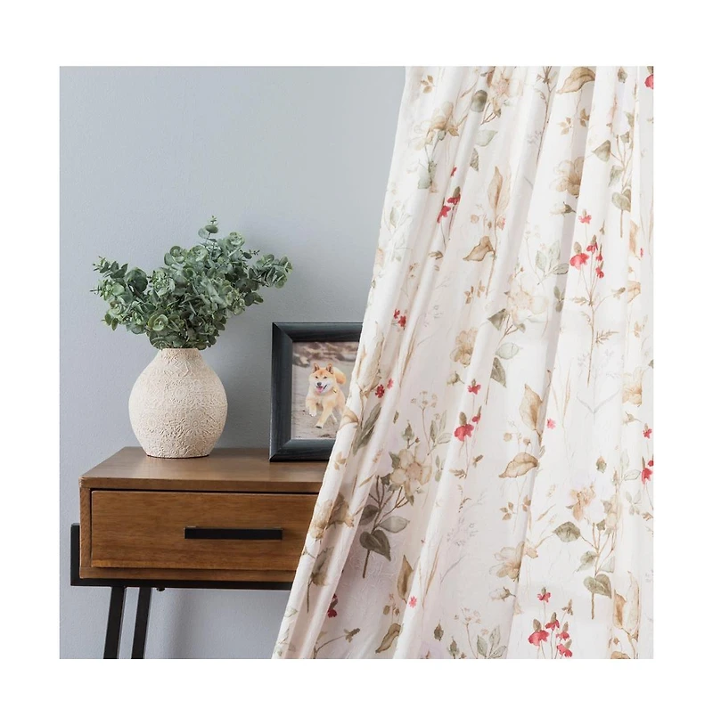 Ellis Curtain Sophia Rod Pocket Tailored Panel - 48x84", Multi